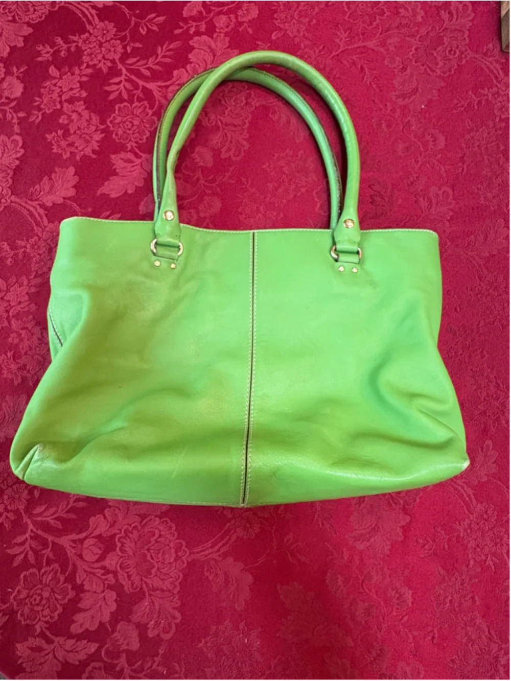 Kate Spade Green Leather Tote Bag